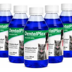 Dental Plax, X5 Antiséptico Bucal Mascotas Perro Gato 250 Ml Pollo