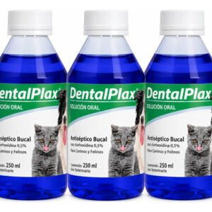 Dental Plax, X3 Antiséptico Bucal Mascotas Perro Gato 250 Ml Pollo