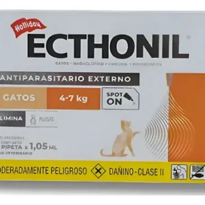 Pipeta Para Gatos Ecthonil 4 A 7 Kg Pulgas Garrapatas 1 Mes Agua