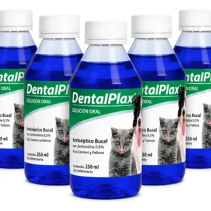 Dental Plax, X5 Antiséptico Bucal Mascotas Perro Gato 250 Ml Pollo