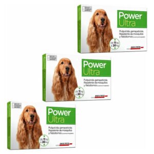 Power Ultra Pipeta Antipulga X3 Para Perro 11-20 Kg Brouwer Verde