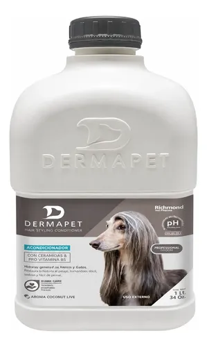 Dermapet Hair Styling 1lt Acondicionador Perro Hipoalergenic Sweet Clean