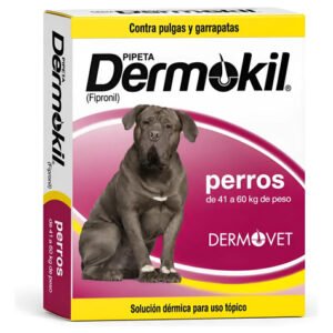 Pipeta Dermokil Caninos Perros 40 A 60kg Pulgas Garrapatas Dermokil 40 A 60kg