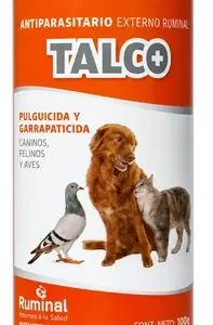 Ruminal Talco Antiparasitario Externo Gato Perro Aves 100g