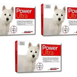 Pipeta Para Perros Chicos Power Ultra 5 A 10 Kg Pack X3 Power 4 A 10