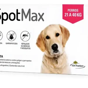 Pipeta Spotmax Perros 21 A 40kg Pulgas Garrapatas Mosquitos Blanco