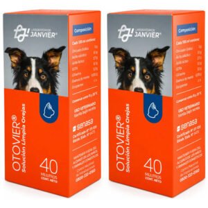 Limpia Orejas Oidos Perro Gato Otovier 40ml X2 Unidades Otovier Limpia Orejas X2 Unidades