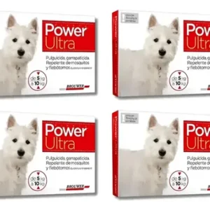 Pipeta Para Perros Power Ultra 5 A 10 Kg Pack X4 Power Pipeta 4 A 10kg X4 Unidades