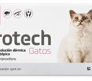 Pipeta Protech Gatos 2.1 A 5 Kg Pulgas Garrapatas Mosquitos Amarillo