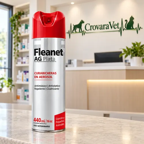 Curabichera Fleanet Plata 440 Ml Perros Caballos Bovinos - Imagen 4