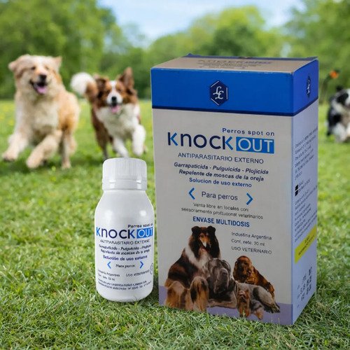 Pipeta Multidosis Antipulgas Garrapata Knock Out Perro 50ml Agua - Imagen 3