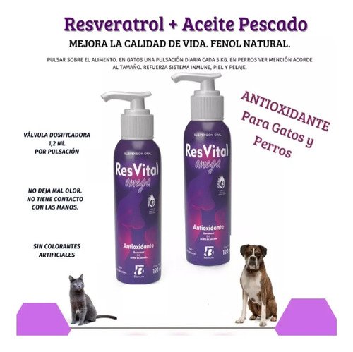 Resvital Omega + Resveratrol Perro Gato X2 Unidades - Imagen 5