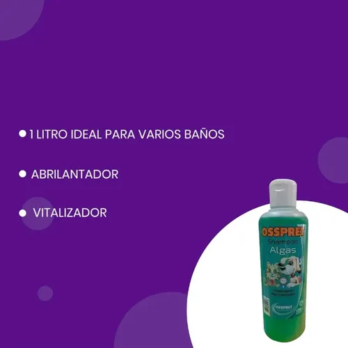 Shampoo Osspret Algas X 1 Litro - Fragancia Aloe Vera Manzana - Imagen 4