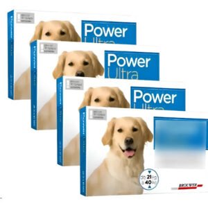Pipeta Para Perros Grandes Power Ultra 21 A 40 Kg Pack X4 Azul