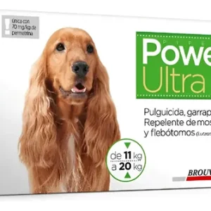 Pipeta Power Ultra Perro 10 A 20 Kg Pulgas Garrapatas Moscas Agua